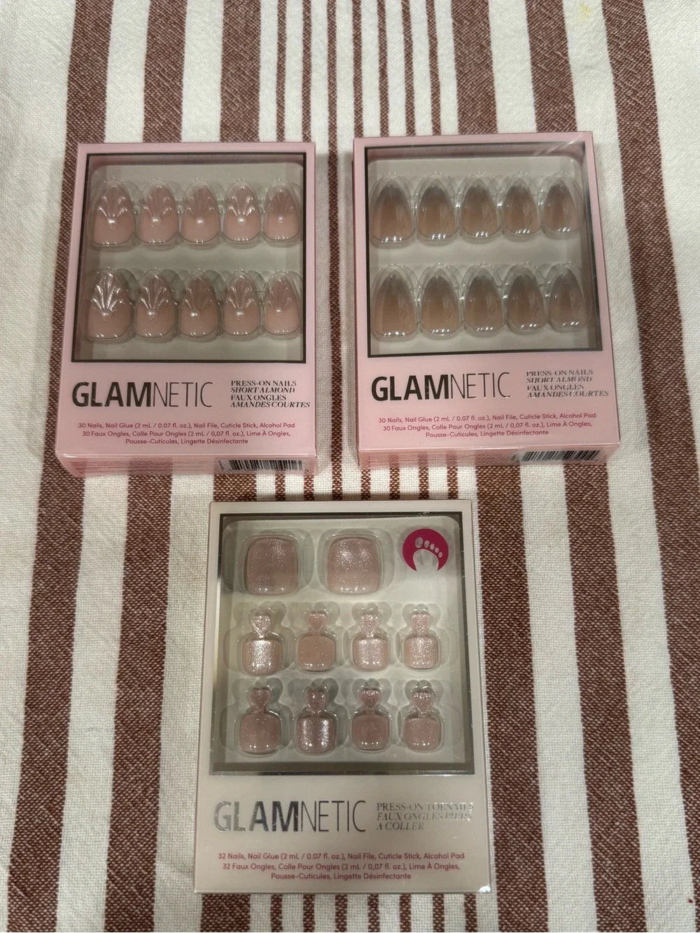 GLAMNETIC Press-On Manicure & Pedicure - Set of 3